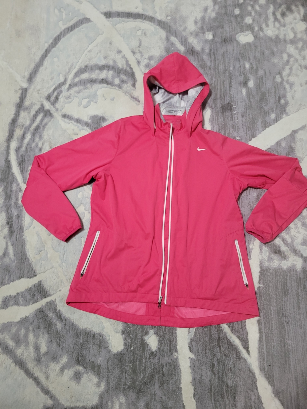 Nike Pink Hooded Spring  Women Jacket Size XL